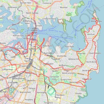 Sydney Sightseer GPS track, route, trail