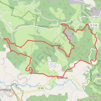 La trace du Dahu - Noailhac GPS track, route, trail