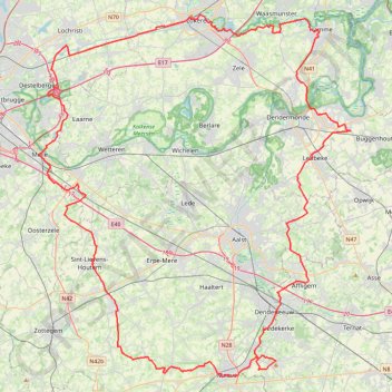 Iedereen 1000 KOTK OVL noordlus 131km met Iben en Jana (eindresultaat deze wk 469km gefietst, 23K gelopen en 12K gewandeld) GPS track, route, trail