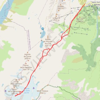 Etendard GPS track, route, trail