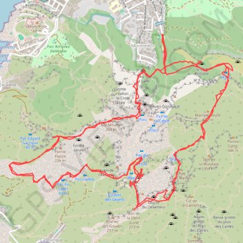 Calanques - Grotte Rolland - Pas de la Demi-Lune GPS track, route, trail
