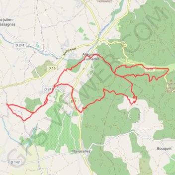 Le Mas Chabert - Allègre-les-Fumades GPS track, route, trail