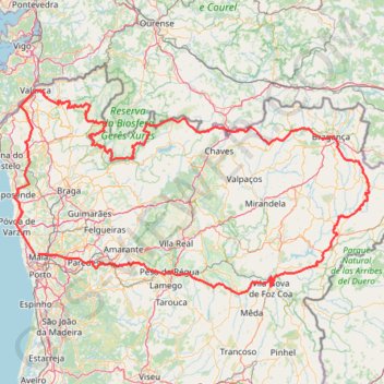 Volta Nortenha - Maia / Valença / Gerês / Bragança / Mogadou... GPS track, route, trail
