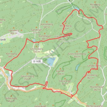 Balade nocturne autour du château de Falkenstein - Philippsbourg GPS track, route, trail