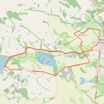 The Knockie, Marlee Loch and Loch of Clunie Loop GPS track, route, trail