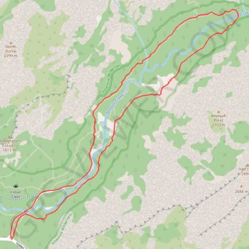Tenaya Creek and Mirror Lake GPS track, route, trail
