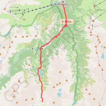 Etape 1 - Cauterets à refuge des Oulettes GPS track, route, trail