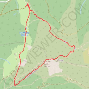La Roche Pourrie depuis les Chappes GPS track, route, trail