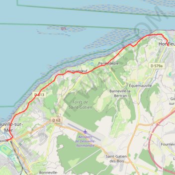 Honfleur to Deauville GPS track, route, trail