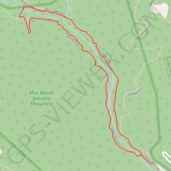 Muir Woods Redwook Creek Loop GPS track, route, trail