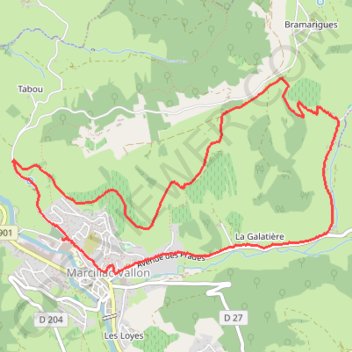 MARCILLAC LES VIGNES GPS track, route, trail