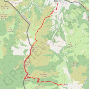 Les Crêtes d'Iparla GPS track, route, trail
