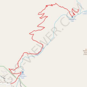 Chilnualna Falls GPS track, route, trail