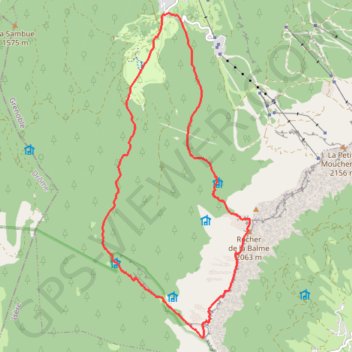 Les Rochers de la Balme par la Combe de Fer GPS track, route, trail