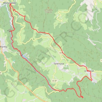 Rochetaillée Le Bessat GPS track, route, trail