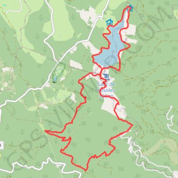 Le sentier des mille marches et le tour du lac de Vézoles - Saint-Pons GPS track, route, trail