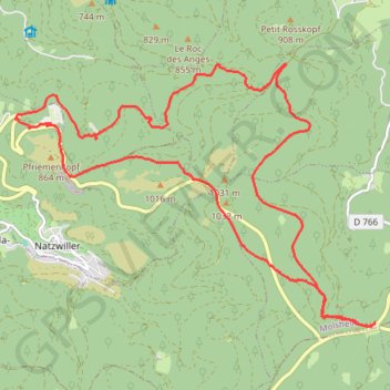 Le Struthof GPS track, route, trail