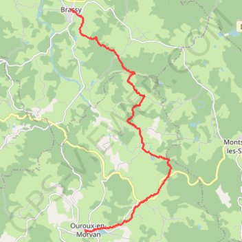 Tour du Morvan - De Brassy à Ouroux-en-Morvan GPS track, route, trail