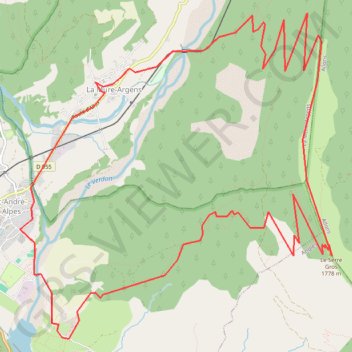 La Mure-Saint André-Le Serre Gros-Crete des serres GPS track, route, trail