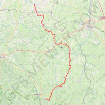 GR46 De Pérassay (Indre) à Saint-Pardoux-le-Neuf (Creuse) GPS track, route, trail
