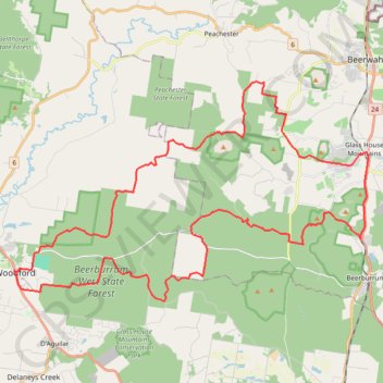 Beerburrum - Woodford - Glass House Moutains GPS track, route, trail