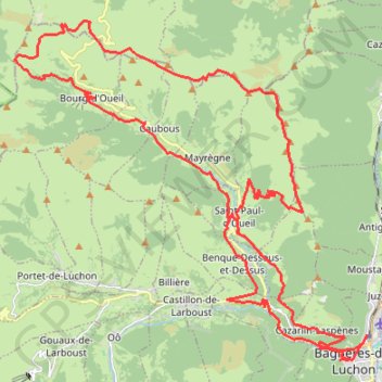 Luchonnais Vallée d'Oueil GPS track, route, trail