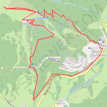 Pré Achard GPS track, route, trail