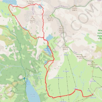 La Hourquette de Caderolles ou le circuit des lacs GPS track, route, trail