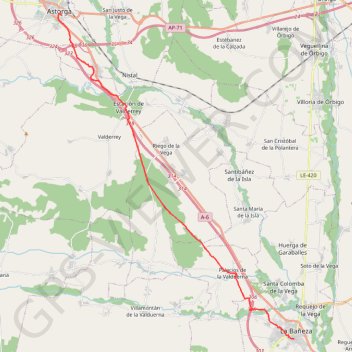 SE32-LaBaneza-Astorga GPS track, route, trail