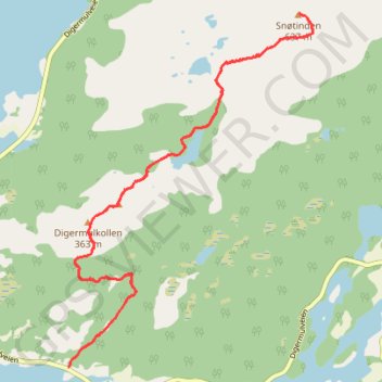 Digermulen - Keiservarden - Snøtind 003 GPS track, route, trail