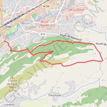 Colline de Saint-Mens GPS track, route, trail