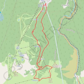 Ax Bonascre Le Saquet Pic de Savis GPS track, route, trail