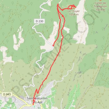 Des Longuets - Le Cluyer - Le sentier des Aiguiers - Saint-Saturnin-lès-Apt GPS track, route, trail