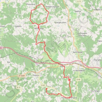Du Verdoyant à Saint-Orse avec la boucle du Boscornut - Thenon GPS track, route, trail
