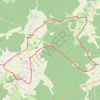 De Menou à Oudan par la forêt de Darcy GPS track, route, trail