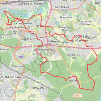 Randonnée des Trois Châteaux GPS track, route, trail