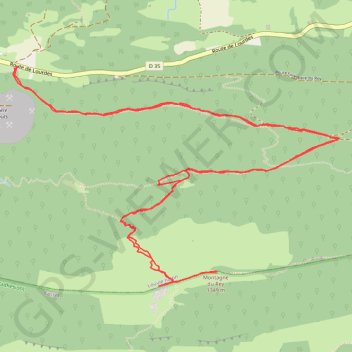 Montagne du Rey versant Nord GPS track, route, trail