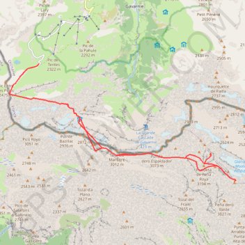 Mont Perdu par le col de tentes GPS track, route, trail