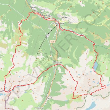 Tour des Montagnes d'Ax GPS track, route, trail