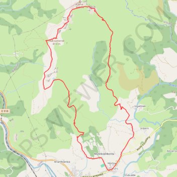 Haltzamendi - Circuit en boucle au départ d'Ossès GPS track, route, trail