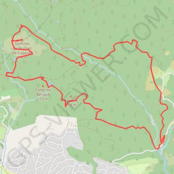 Bonnet du capelan GPS track, route, trail