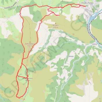 Mondarrain depuis Itxassou GPS track, route, trail