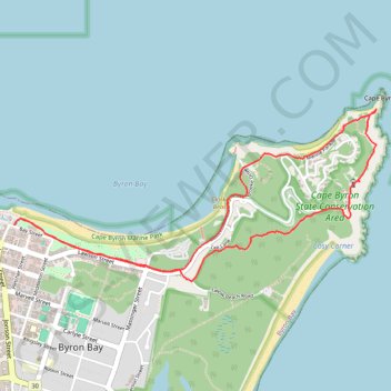 Cape Byron GPS track, route, trail