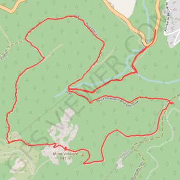 Randonnée Mont Vinaigre, en boucle GPS track, route, trail