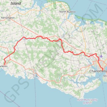 Borden-Carleton - Charlottetown GPS track, route, trail