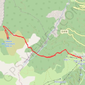 Croix d'Albiez en aller/retour GPS track, route, trail