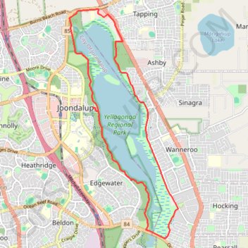 Lake Joondalup Circuit GPS track, route, trail