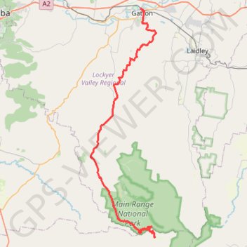 Goomburra - Gatton GPS track, route, trail