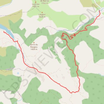 D'Esparon au lac Peyssier en A-R GPS track, route, trail