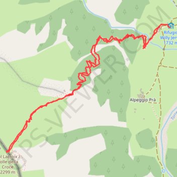Refuge Jervis - Col Lacroix GPS track, route, trail